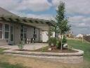 Belgard Weston Wall &#039;Monroe&#039; with Unilock &#039;Sandstone&#039; Brussel Block Accent Strip